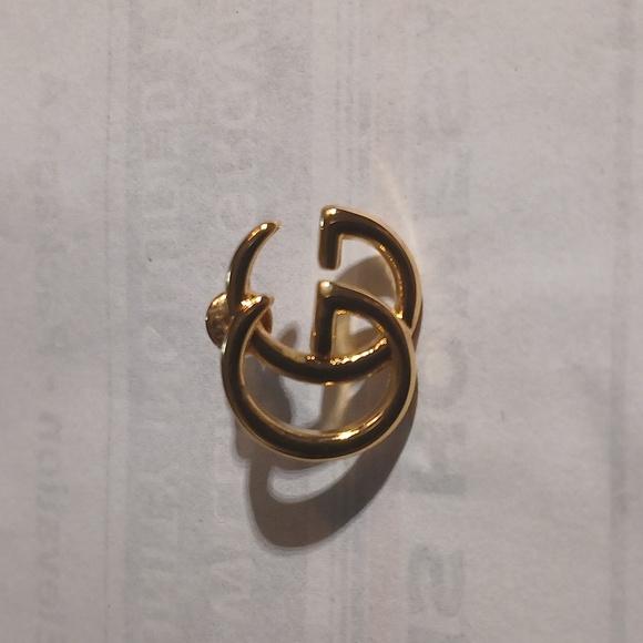 Authentic GG Logo Gold Tone Earrings - Picture 3 of 8